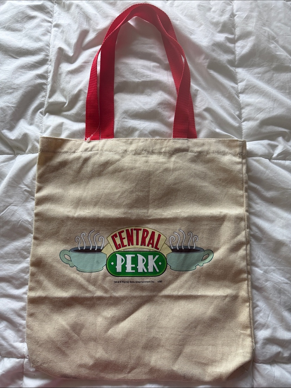 Central Perk Canvas Tote Bag, 100% Cotton, Lightweight, Ode to TV’s “Friends”